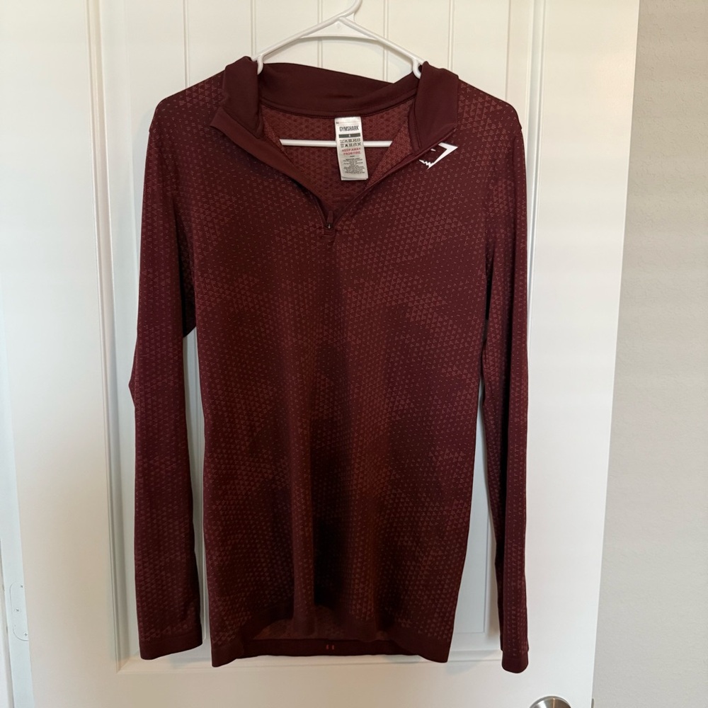 Gymshark Men's Lightweight Shirt Jacket in Deep Burgundy